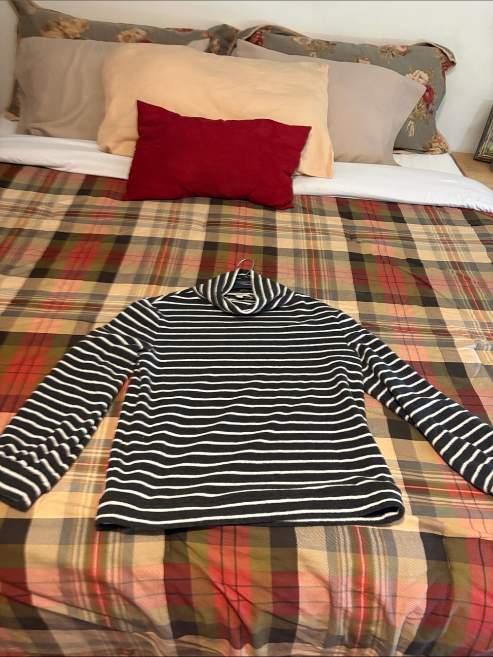 LOFT Black and White Striped Sweater
